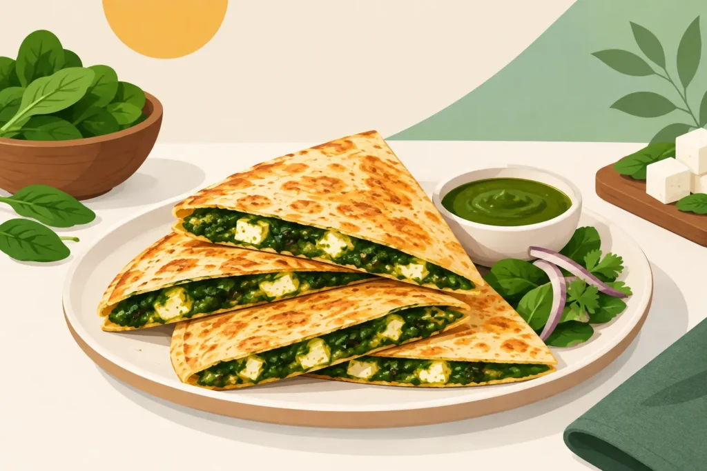 Palak Paneer Quesadilla Morrisville Loves
